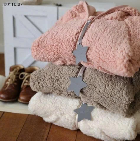 ÁO KHOÁC LÔNG CỪU LÓT NỈ CÓ MŨ CHO BÉ -Giá sỉ 149k