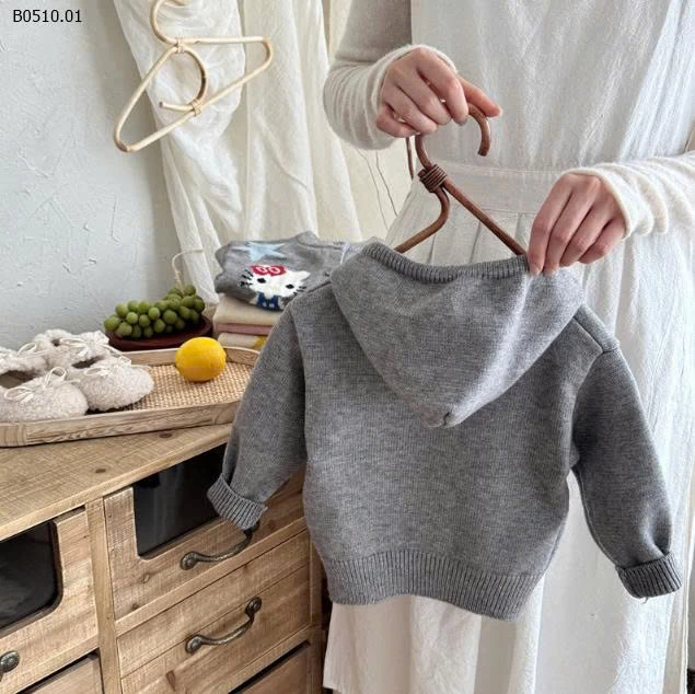 ÁO LEN CÓ MŨ CHO BÉ-Giá sỉ 149k