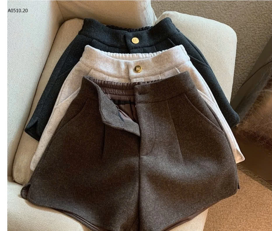 QUẦN SHORT DẠ NHUNG LƯNG CAO CHO NỮ  - sỉ 130k