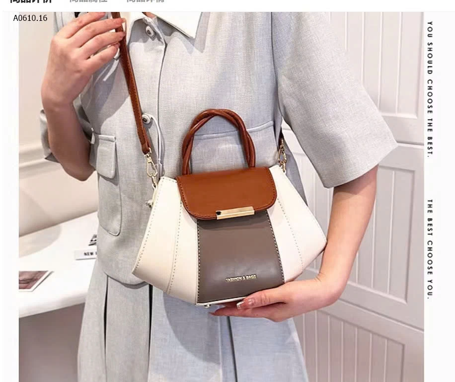 TÚI XÁCH NẮP GẬP PHỐI MÀU CAO CẤP -Giá sỉ 139k   