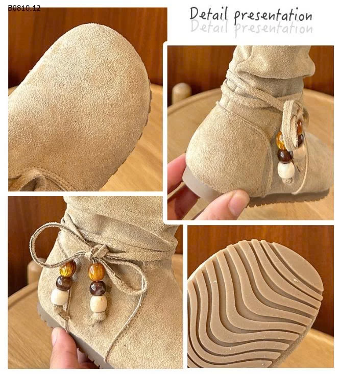 Bốt Martin ống giữa đính nơ tua rua Maillard - Giá sỉ sz 23-30: 178k  sz 31-36: 185k 