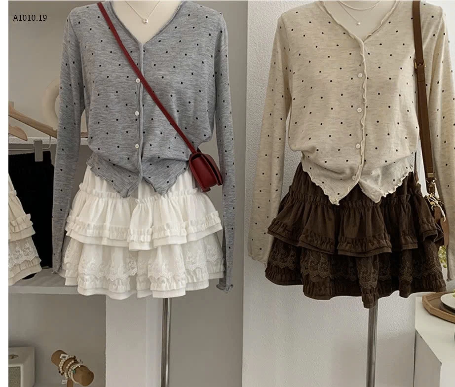 CHÂN VÁY BÈO TẦNG PHỐI REN NỮ - sỉ 175k