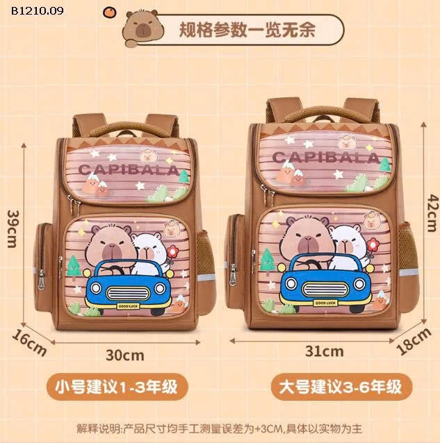 BALO ĐI HỌC CAPYBARA-Giá sỉ sz nhỏ: 135k/c sz to: 140k/c