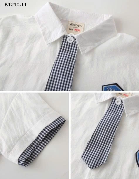 ÁO SƠ MI CỘC TAY CHO BÉ TRAI  - sỉ 103k