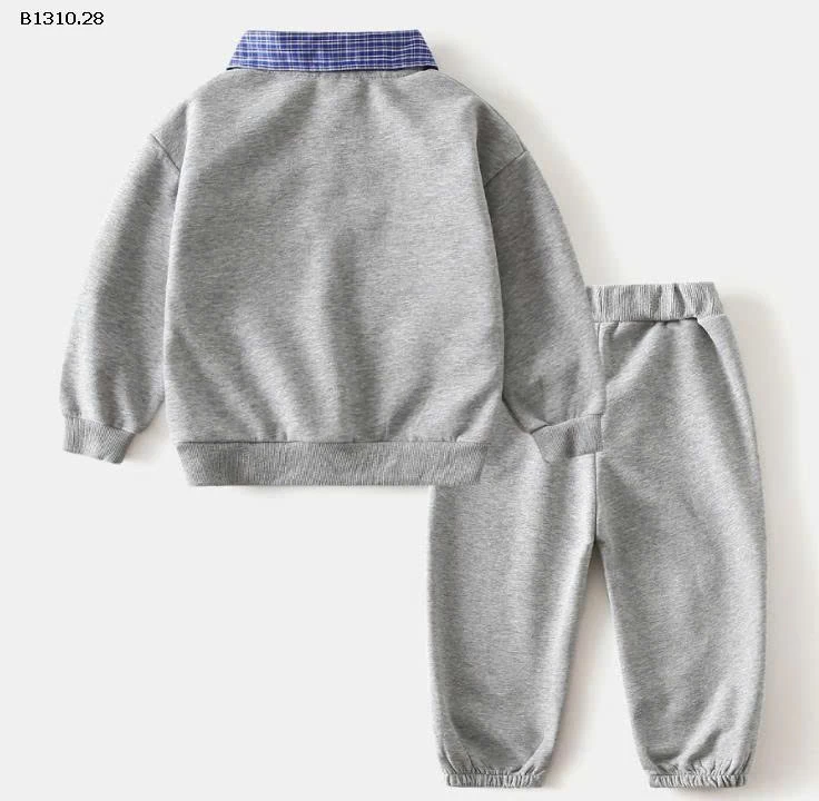 BỘ NỈ PHỐI CỔ KẺ BÉ TRAI WAPYPY-Giá sỉ 152k