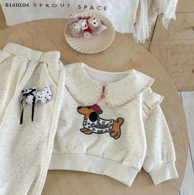 BỘ NỈ HỌA TIẾT CHO BG DỄ THƯƠNG-Giá sỉ 209k