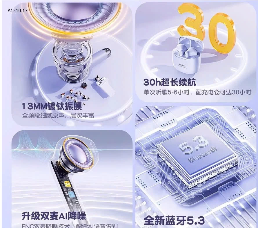 TAI NGHE BLUETOOTH REMAX T.S.W-19 MỚI NHẤT- sỉ 225k