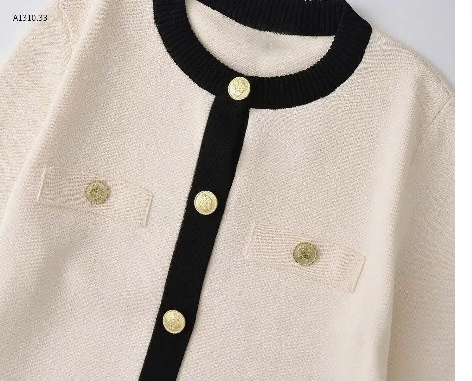 ÁO LEN CADIGAN PHỐI MÀU CỔ TRÒN - sỉ 255k