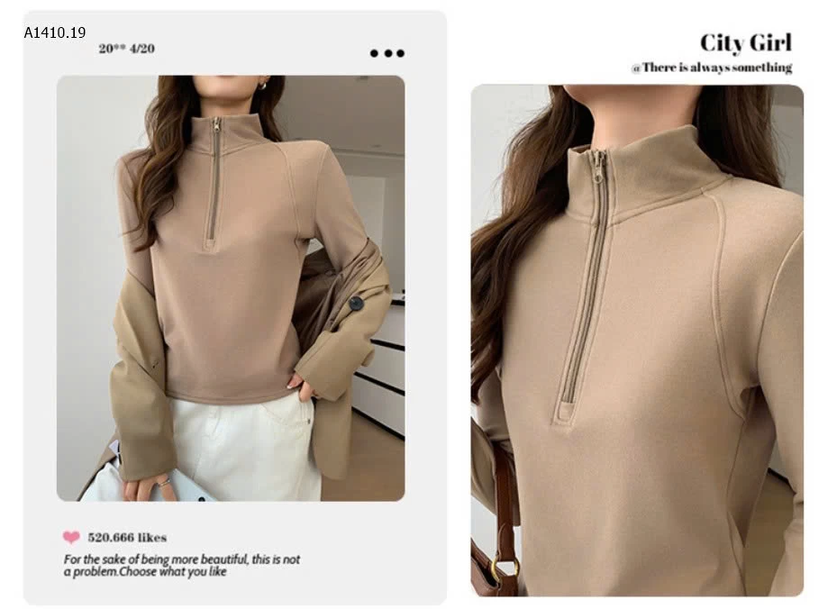 ÁO CỔ KHÓA CHO NỮ  - sỉ 146k