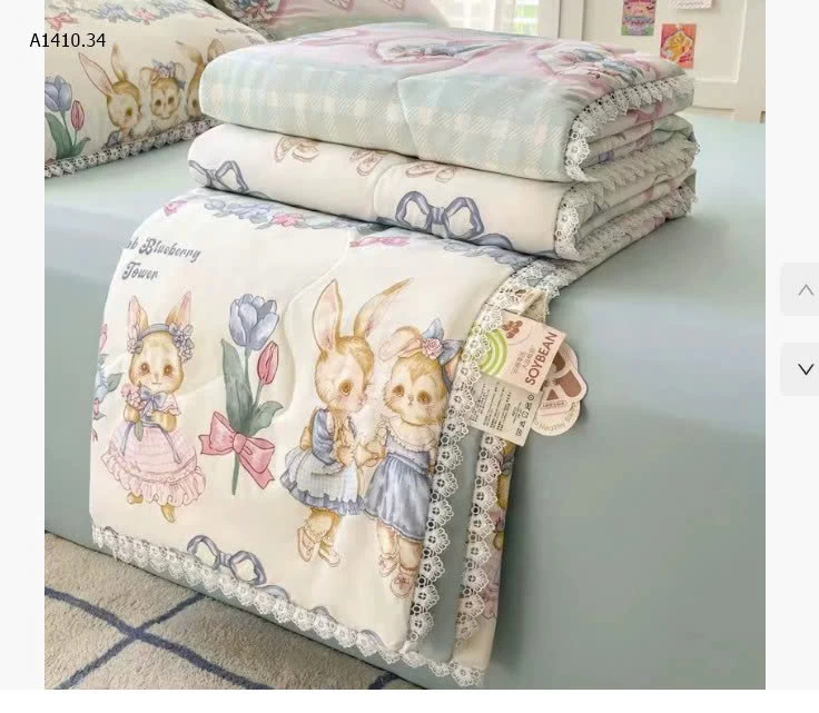 CHĂN HÈ MÁT HÌNH HOẠT HÌNH LOLITA CUTE- Giá sỉ 1.5*2m : 230k      2m*2m3: 250k