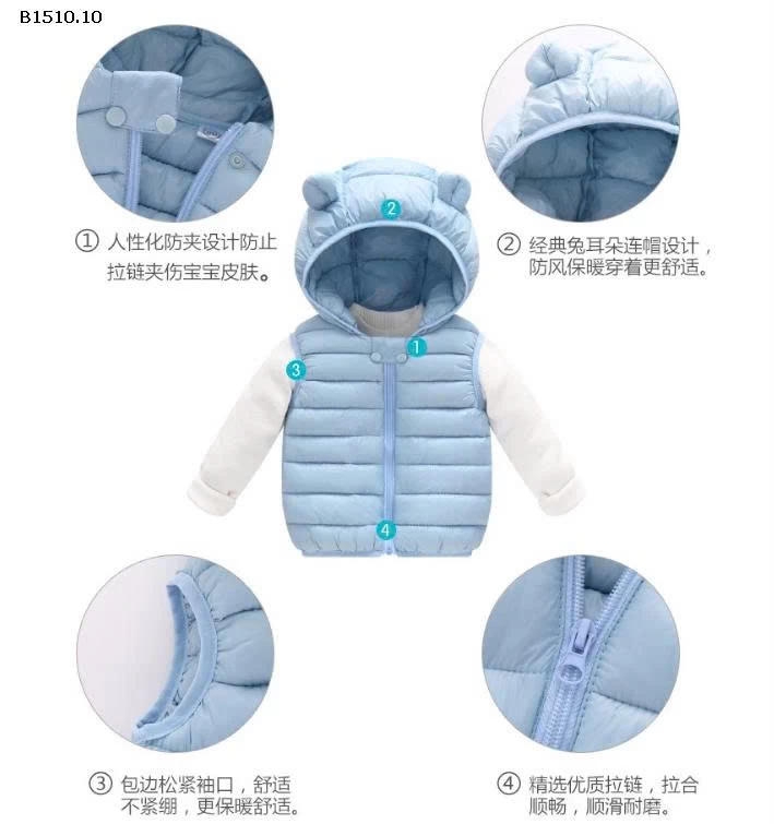 ÁO GILE PHAO TAI GẤU XINH XẮN -Giá sỉ 103k