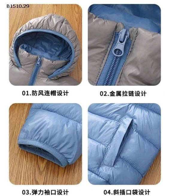 ÁO PHAO PHỐI MÀU CHO BÉ TRAI9-Giá sỉ 185k