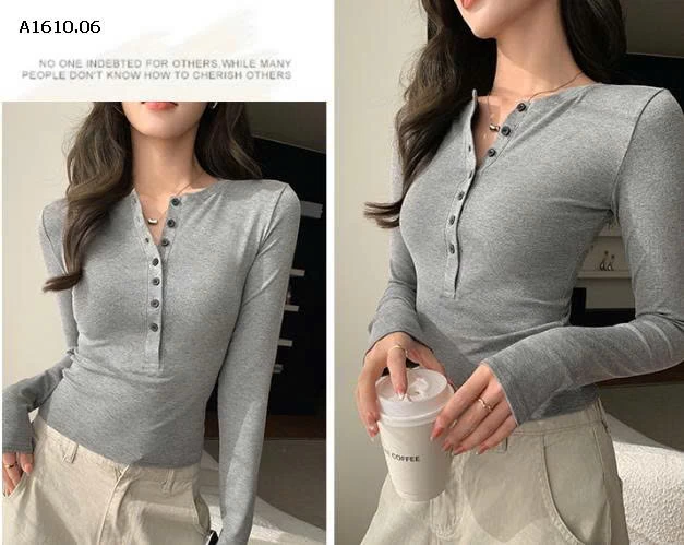 ÁO THUN DÀI TAY PHỐI CÚC- sỉ 108k