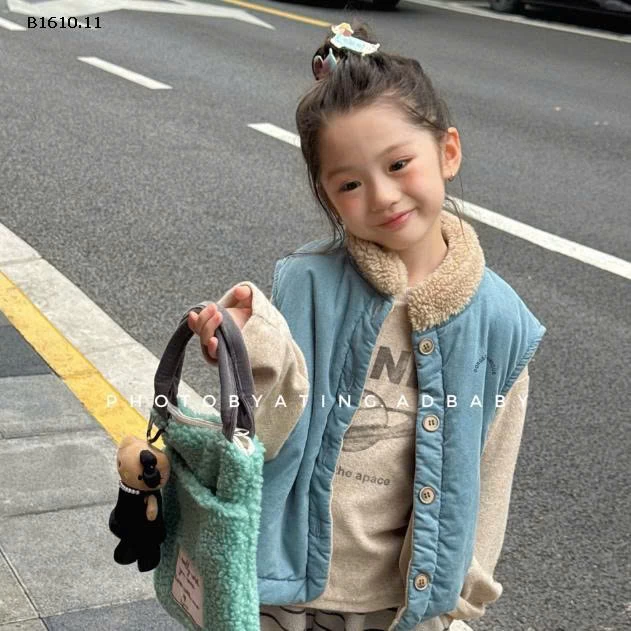 ÁO GILE NHUNG LÓT LÔNG CỪU ADBABY-Giá sỉ 206k