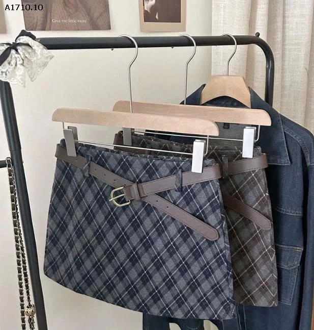 CHÂN VÁY KẺ CARO CHO NỮ - sỉ 180k