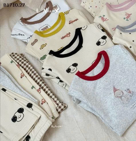 Bộ đồ ngủ in họa tiết hoạt hình nhà Linaxi - giá si 150k