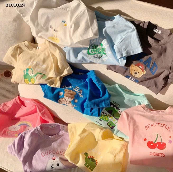 Áo thun Lyocell in hình hoạt hình  cho bé - sỉ giá 71k/chiếc