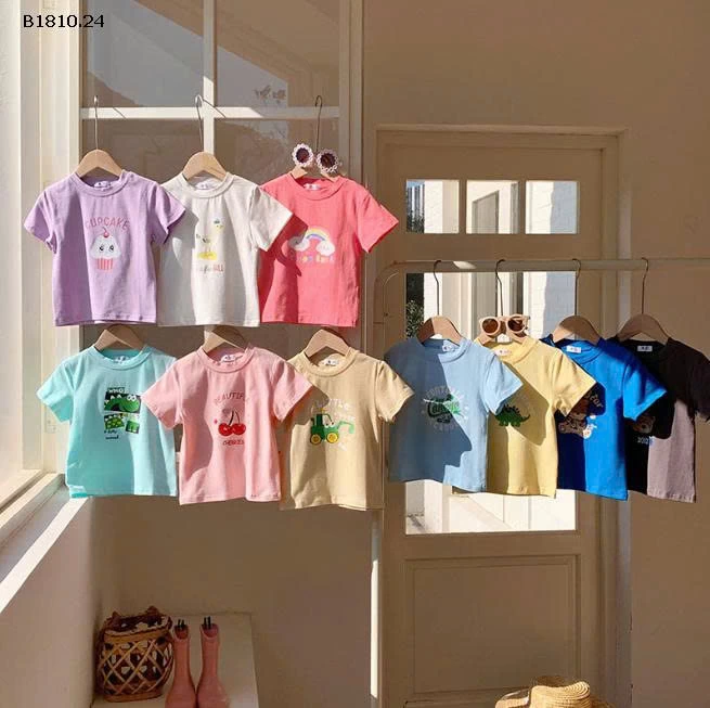 Áo thun Lyocell in hình hoạt hình  cho bé - sỉ giá 71k/chiếc