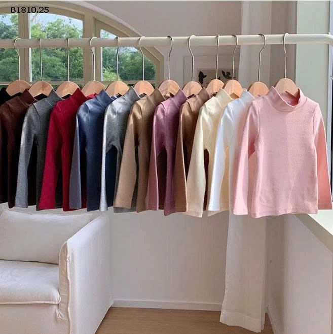 Áo giữ nhiệt dài tay màu trơn  cho bé  - sỉ giá 84k/chiếc