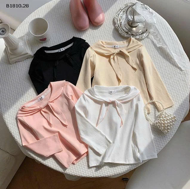 Áo thun giả khăn cho  bé gái- sỉ 99k 