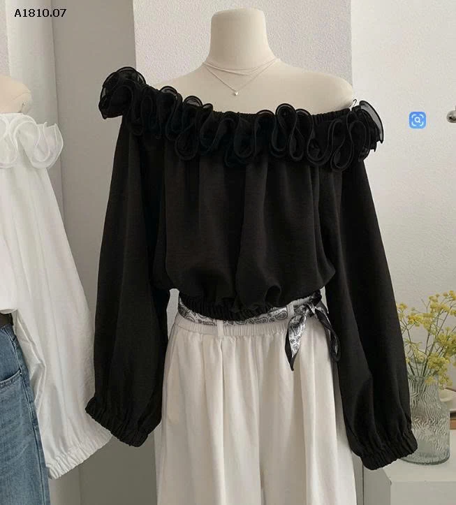 ÁO SƠ MI HỞ VAI PHỐI BÈO -Giá sỉ 203k