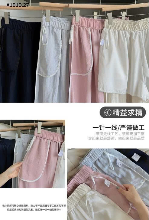 Quần vải lanh Tencel  ống rộng dành cho nữ-Giá sỉ 183k