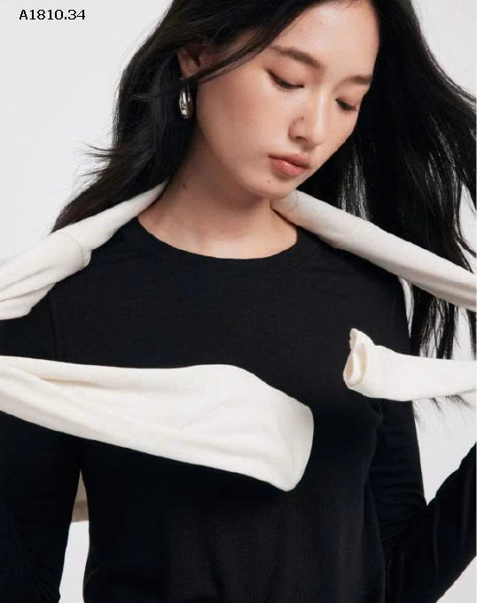 Áo len dệt kim cổ tròn bằng lụa acetate mùa thu đông dành cho nữ- sỉ 145k 