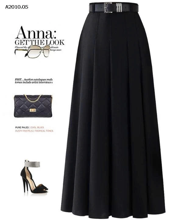 Chân váy xếp ly len dày dặn nhà anna-Giá sỉ 176k