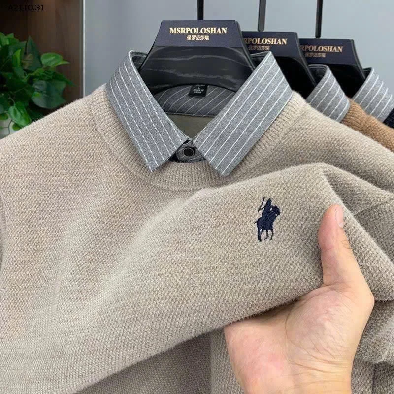 Áo nam phối cổ sơ mi -Giá sỉ 200k