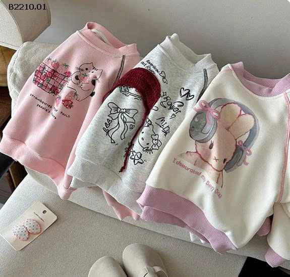 ÁO NỈ HOẠT HÌNH BG - Giá sỉ sz 90-150: 158k  sz 160: 167k 