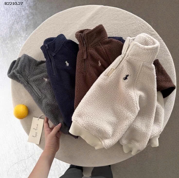 ÁO NỈ LÔNG CỪU CỔ ĐỨNG MMY - sỉ 179k