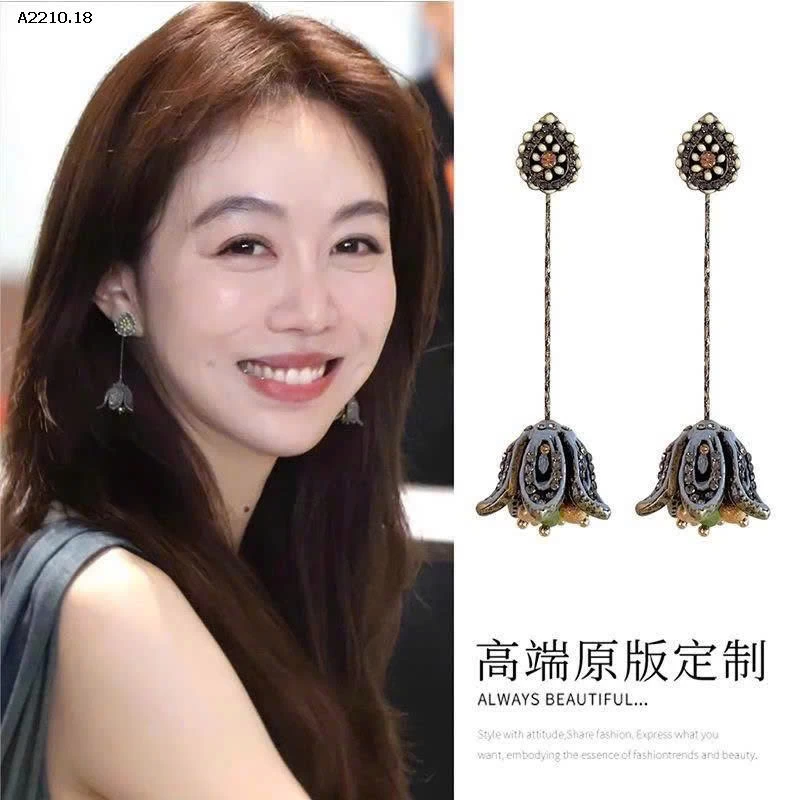 BÔNG TAI HOA CHUÔNG DÁNG DÀI LNIEER - sỉ 101k