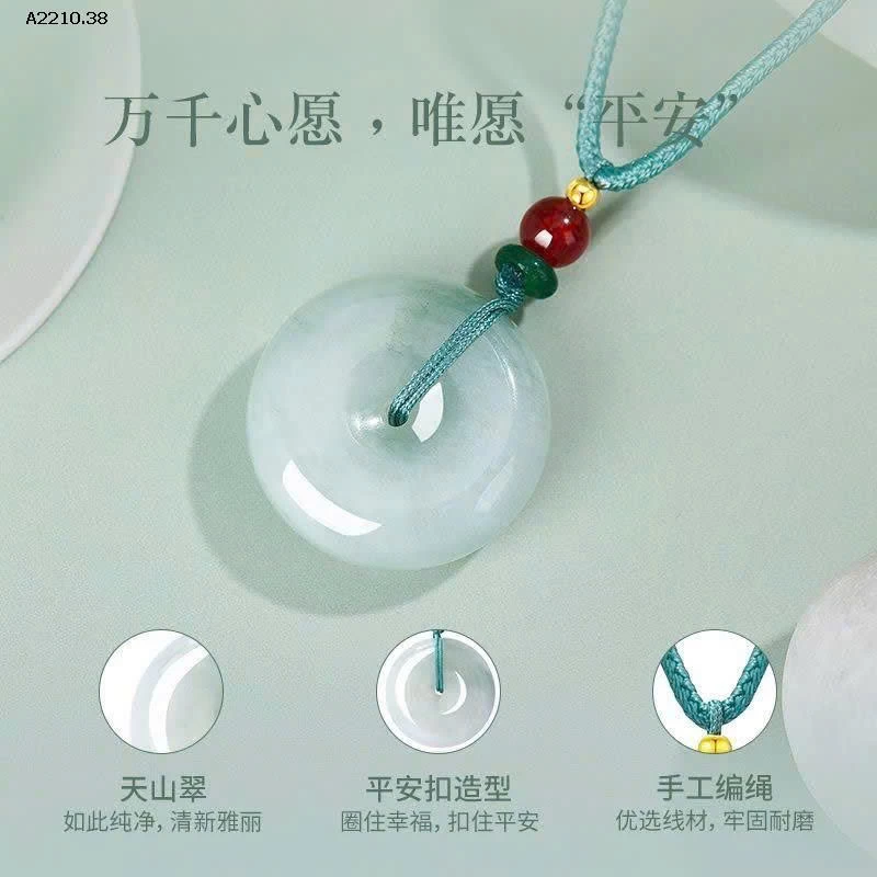 Dây chuyền mặt Ngọc thạch anh bình an từ nhà Laofengxiang- sỉ 90k