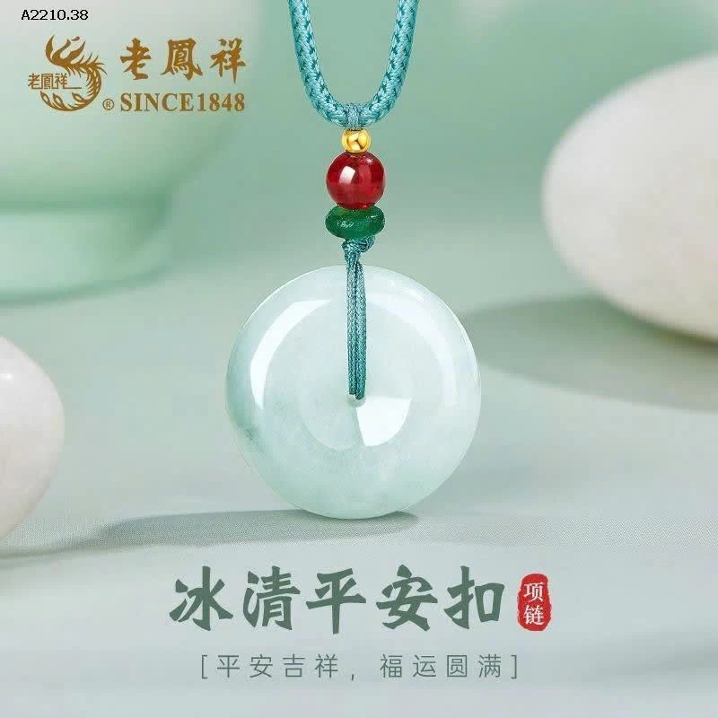 Dây chuyền mặt Ngọc thạch anh bình an từ nhà Laofengxiang- sỉ 90k