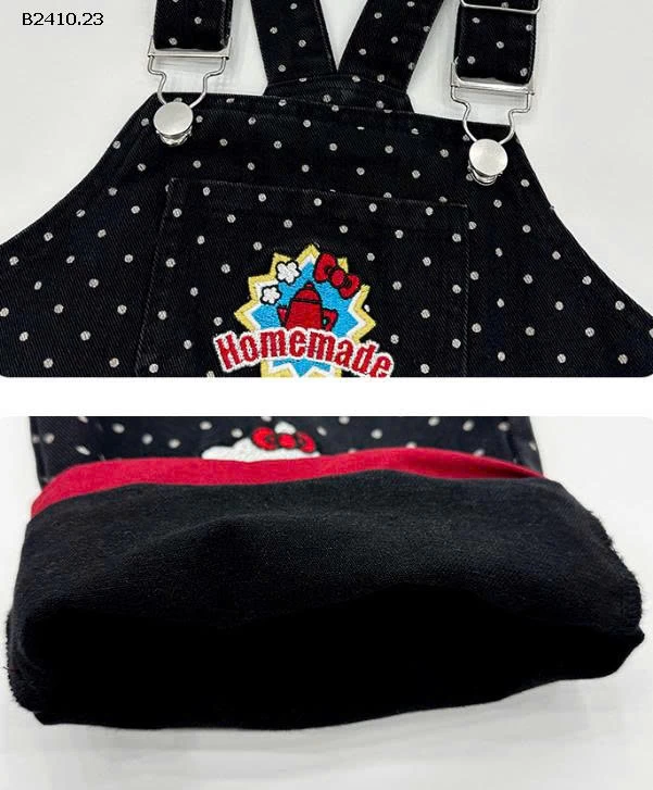 SET ÁO KITTY MIX QUẦN YẾM CHẤM BI-Giá sỉ  áo thun: 160k  yếm: 240k 