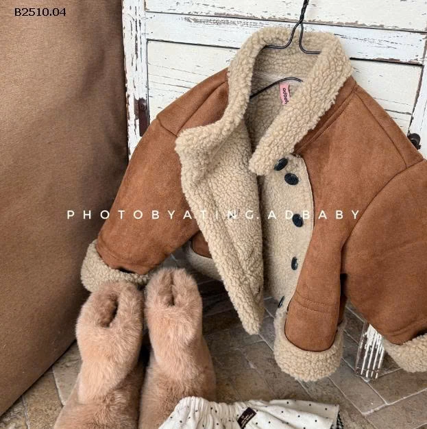 ÁO KHOÁC DA LỘN LÓT LÔNG ADBABY-Giá sỉ 275k