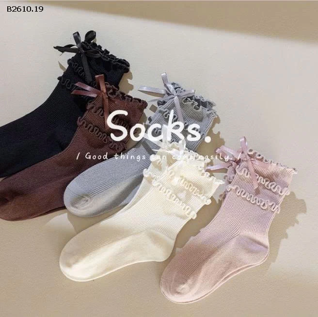 SET 5 TẤT NƠ BÈO BG- Giá sỉ 105k/sét 