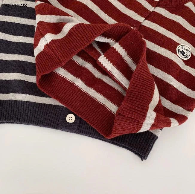 ÁO LEN KẺ NGANG THỜI TRANG ĐÓNG CÚC-Giá sỉ 174k