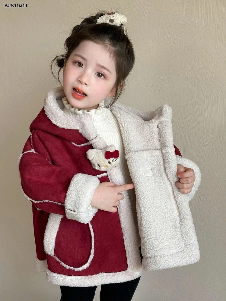 Áo khoác lông cừu cho bé gái mùa thu đông - si 340k 