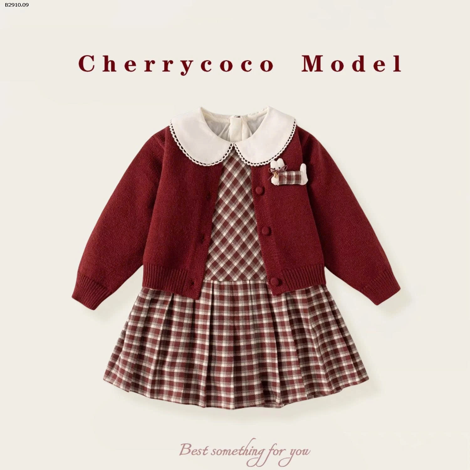 SET Bộ váy công chúa dệt kim CHERRYCOCO -Giá sỉ 329k