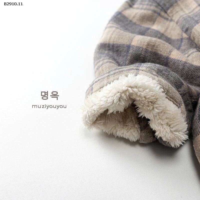 ÁO SƠ MI KẺ LÓT LÔNG BT-Giá sỉ 205k