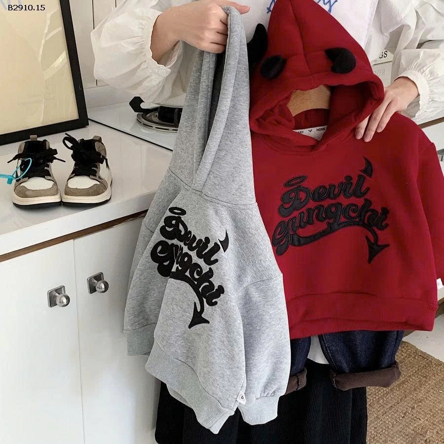 ÁO HOODIE CHỮ CHO BÉ-Giá sỉ 195k