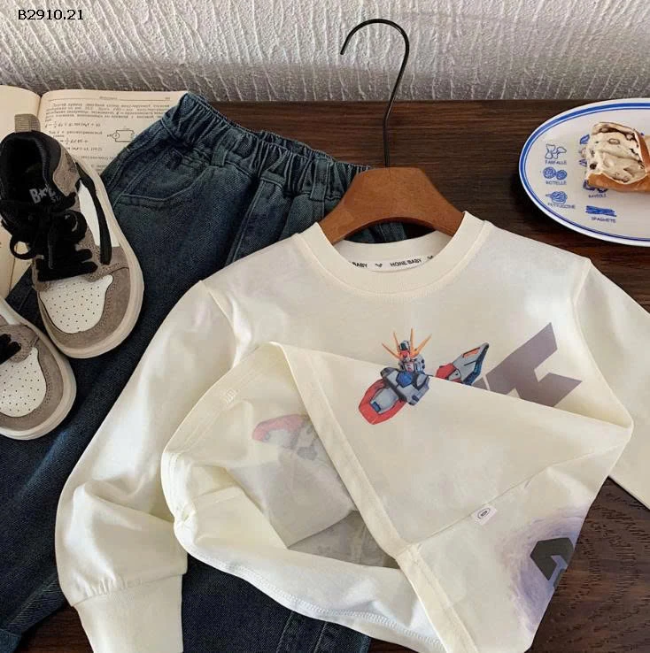 Áo thun dài tay in người máy biến hình cho bé -sỉ 126k