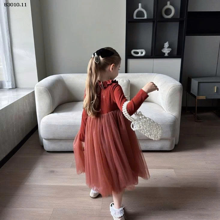 VÁY PHỐI CHÂN VOAN CỔ PETERPAN-Giá sỉ 264k