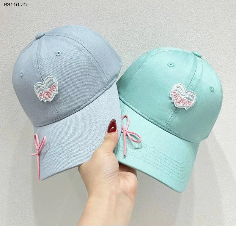 MŨ LƯỠI TRAI ĐÍNH NƠ HỌA TIẾT CHO BÉ-Giá sỉ 54k