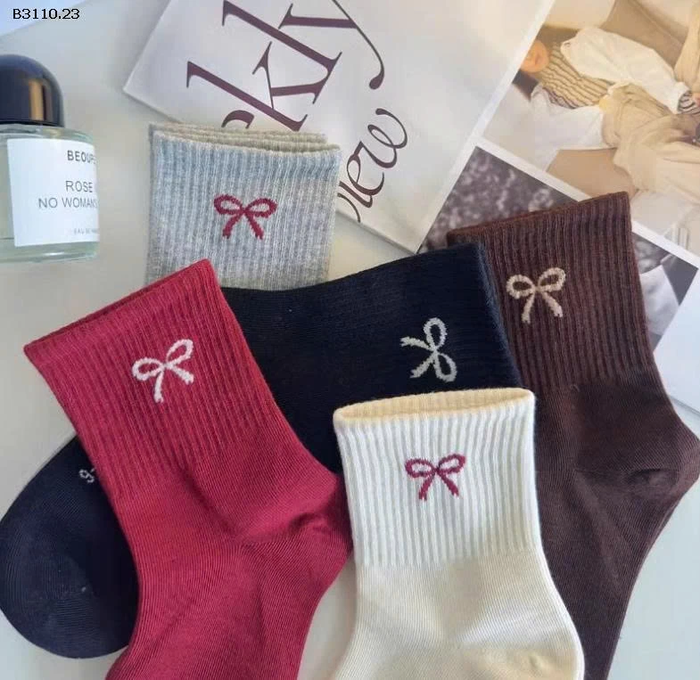 SET 5 ĐÔI TẤT NƠ CHO BÉ IUU -Giá sỉ 54k/set    