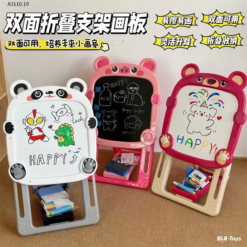 BẢNG VẼ 2 MẶT CHO BÉ KÈM GHẾ - sỉ 220k