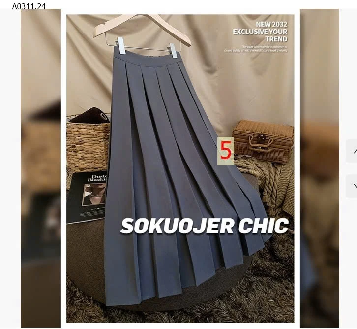 Chân váy dáng midi SoChic- sỉ 173k