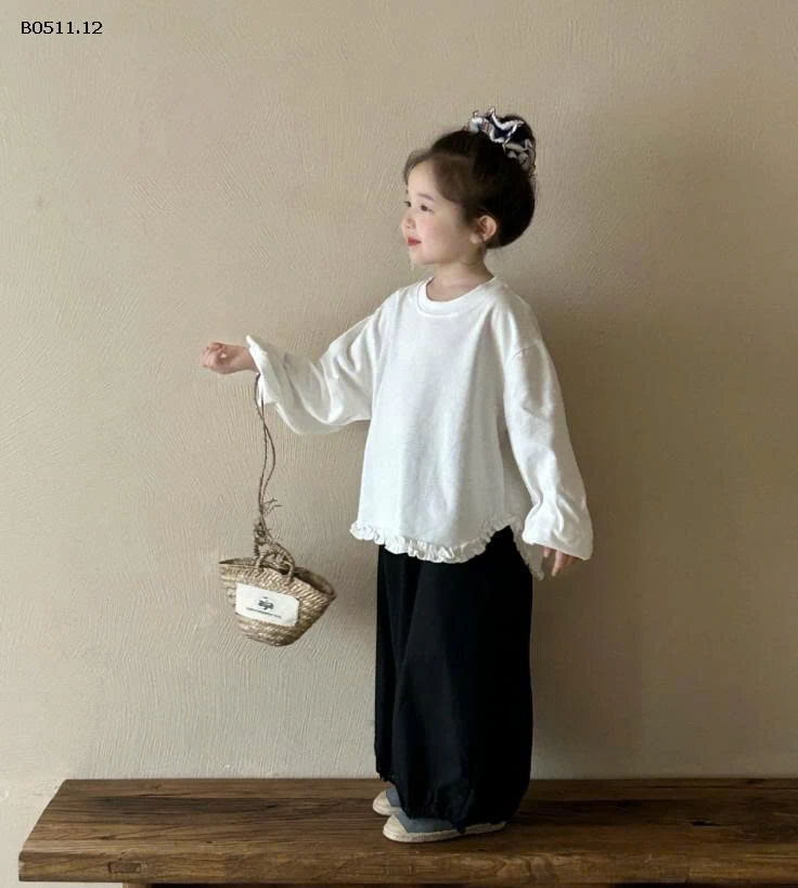 Áo thun dáng rộng vạt tôm quần ống rộng -Giá sỉ áo 142k . quần 179k