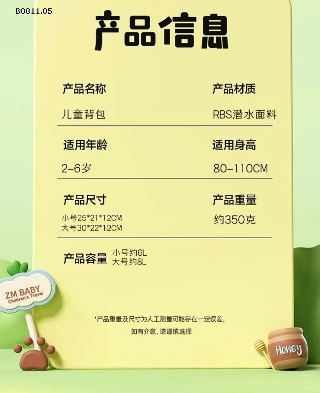 BALO GẤU CUTE CHO BÉ-Giá sỉ : sz to : 180k sz nhỏ : 173k